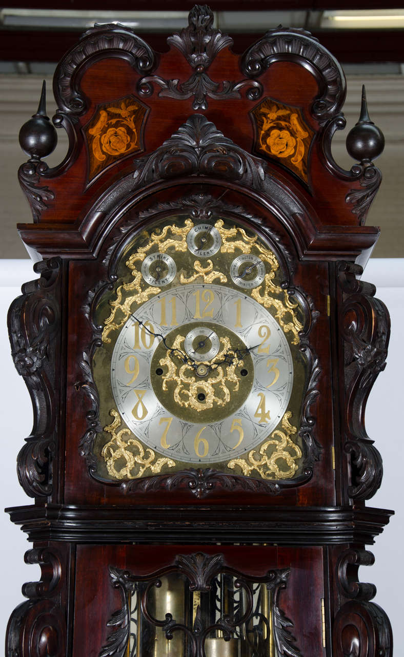 Chippendale Westminster Chiming Longcase Clock