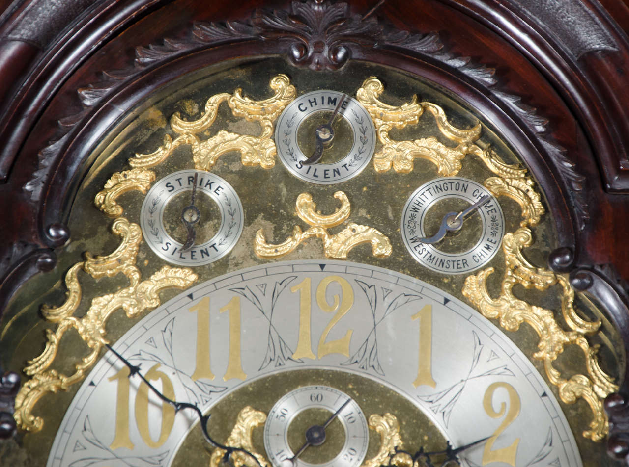 Carved Westminster Chiming Longcase Clock