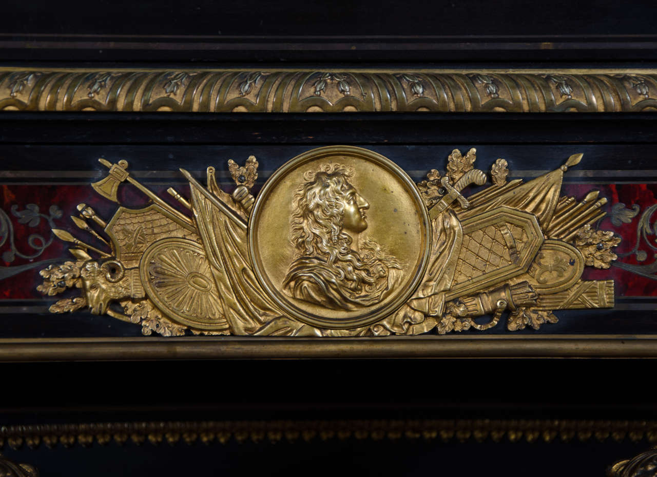 Inlay Fine Quality Antique Boulle Style Side Cabinet For Sale