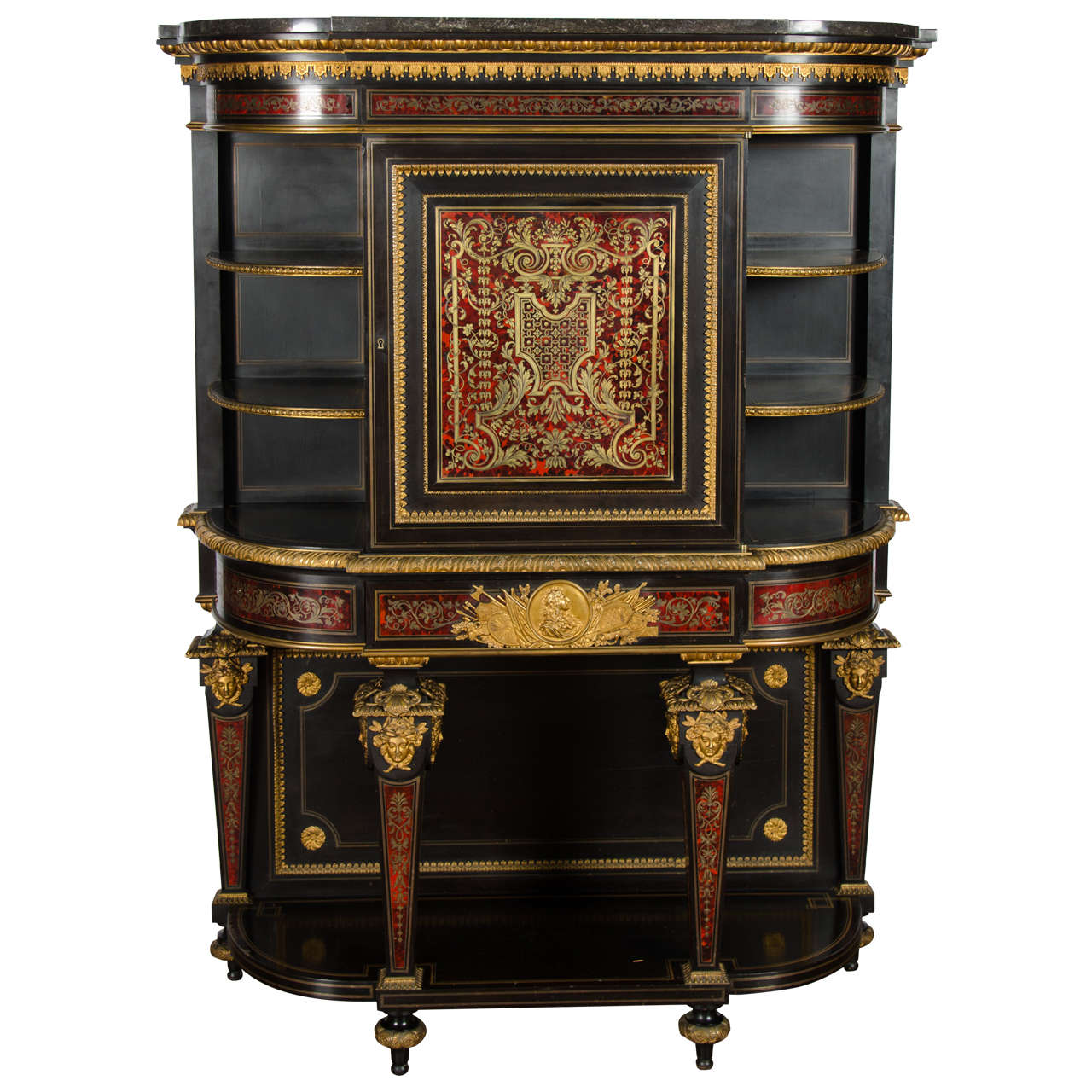 Fine Quality Antique Boulle Style Side Cabinet