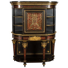 Fine Quality Used Boulle Style Side Cabinet