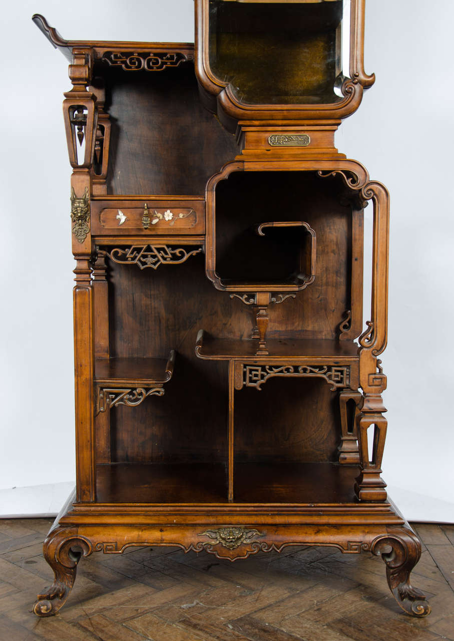 Carved Viardot style cabinet