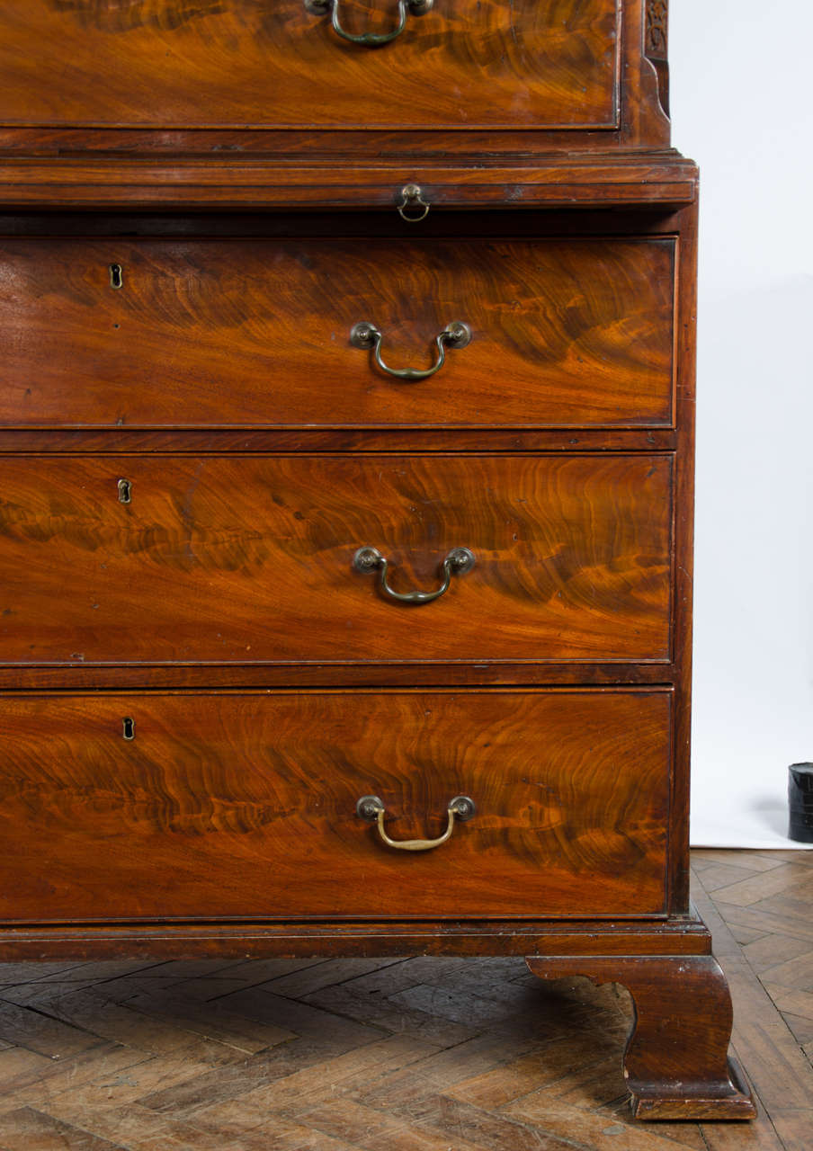 Chippendale Georgian Mahogany Tall Boy, circa 1800 For Sale