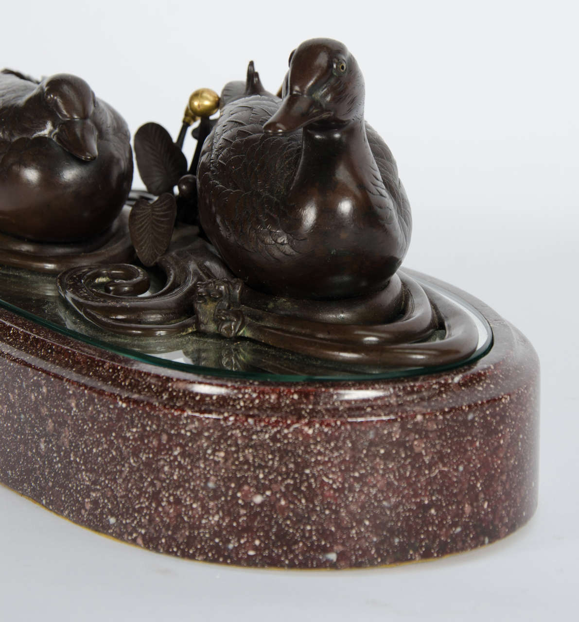 Japanische Skulptur aus Bronze aus der japanischen Meiji-Periode mit Goldintarsien im Angebot 3