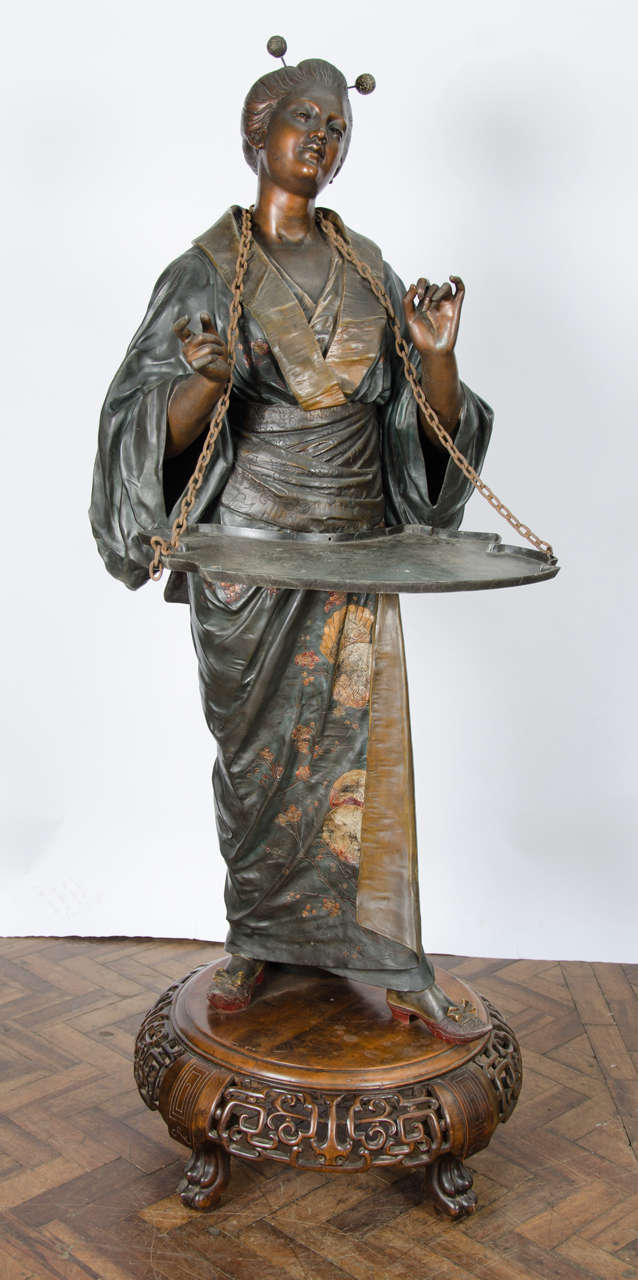 Lifesize Statue of Japanese Girl For Sale at 1stdibs