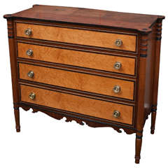 Federal Cherry and Bird's-Eye Maple Chest, Probably New Hampshire, circa 1815