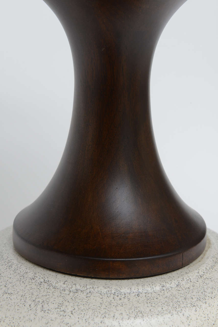 Ceramic-Based Walnut Side Table by John Van Koert for Drexel 1
