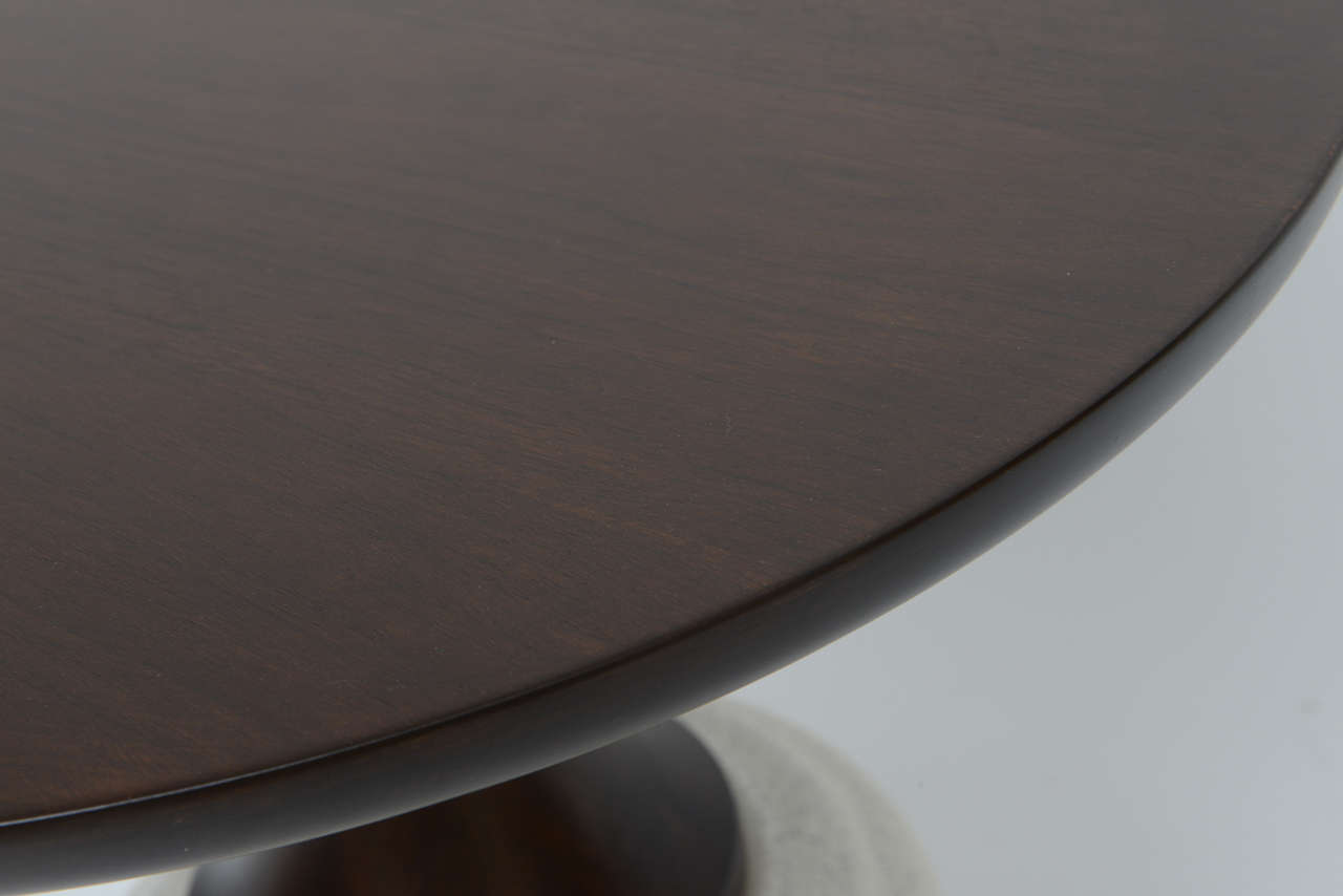 Ceramic-Based Walnut Side Table by John Van Koert for Drexel 3