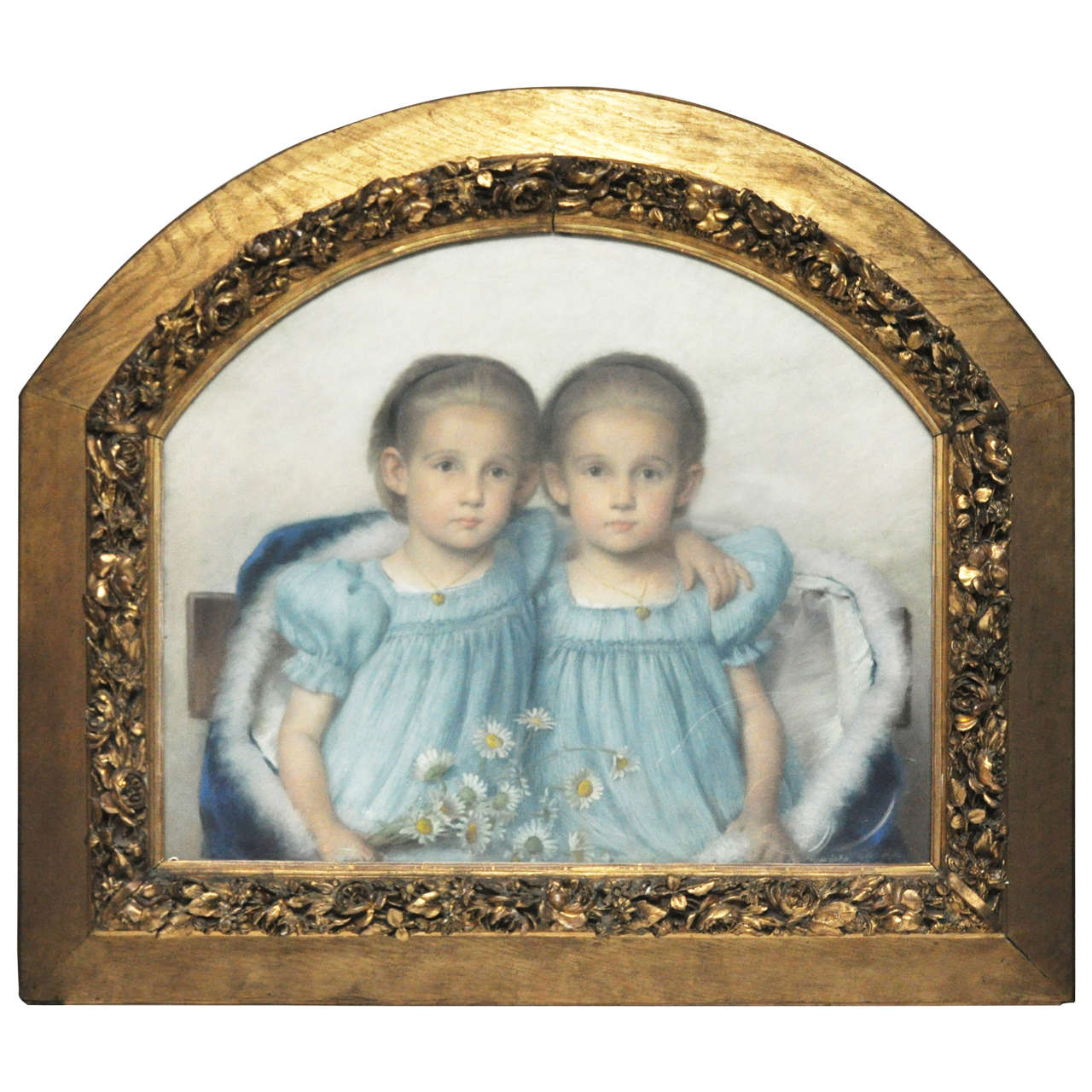 Pastel Portrait of Twins, Vienna, circa 1894