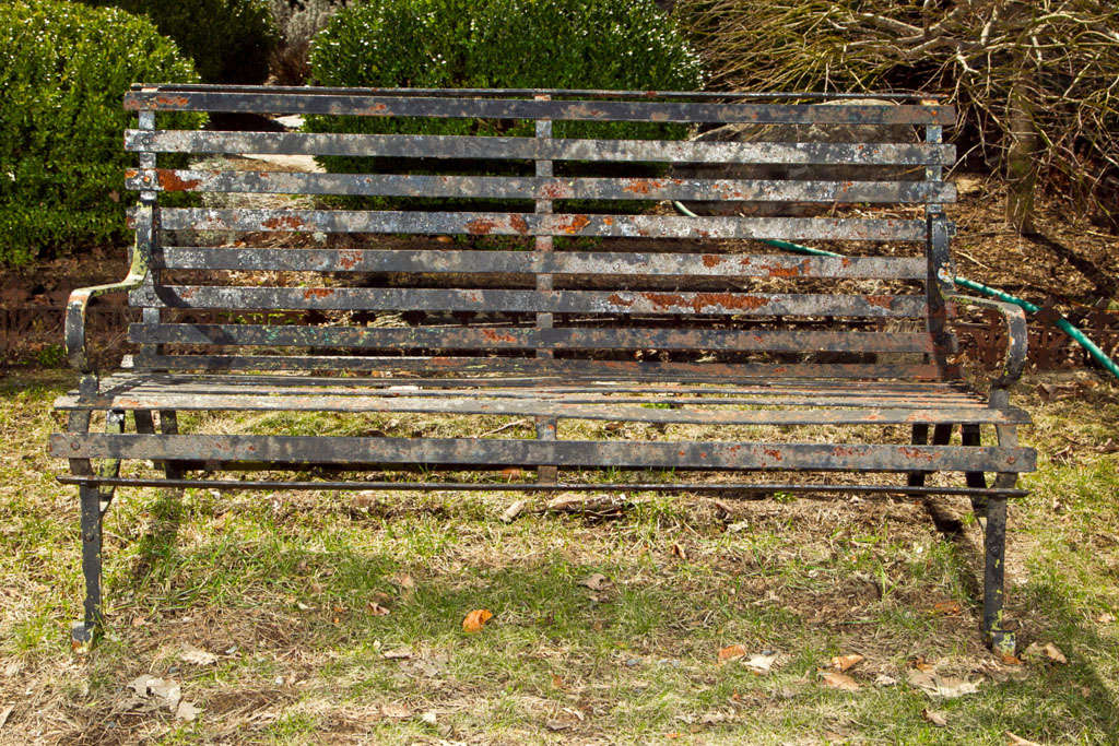 Classic Wrought Iron Park Bench