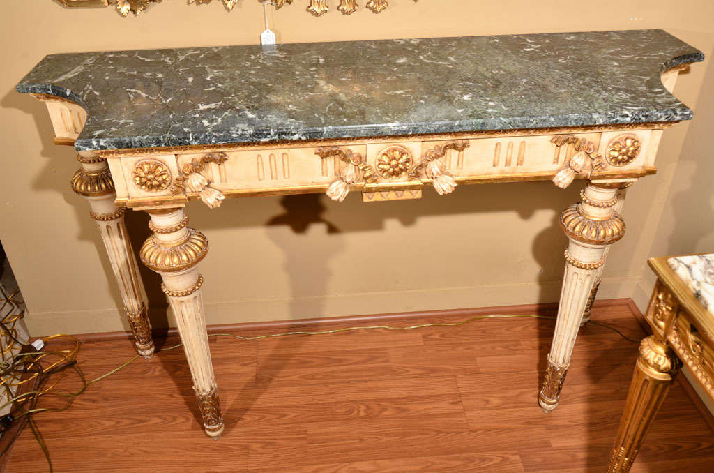 French 19th c Louis XVI marble topped console