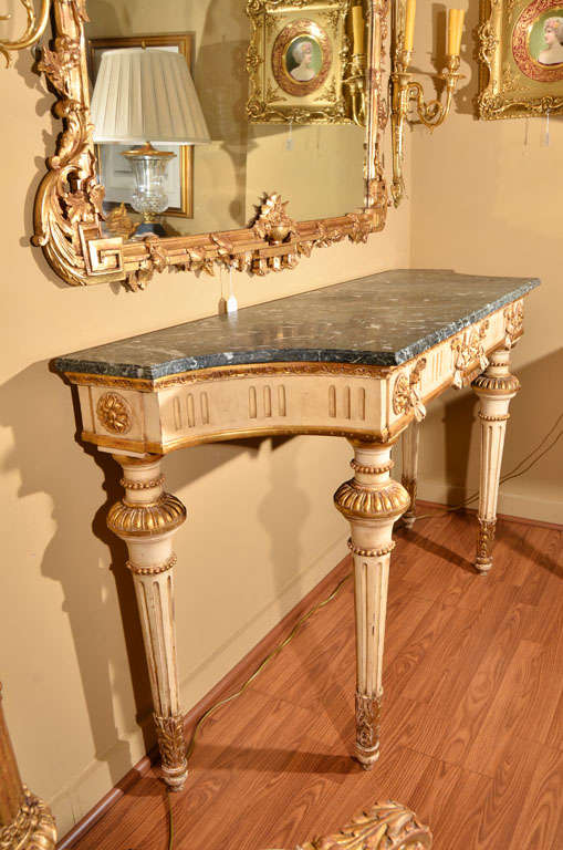 19th c Louis XVI marble topped console 1