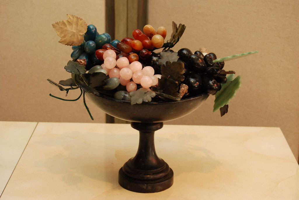 American Iron Compote with Marble Fruit