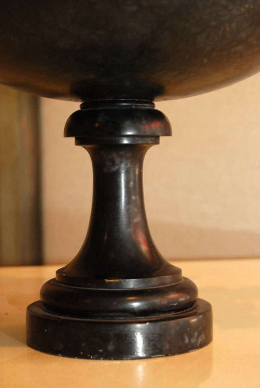 Mid-20th Century Iron Compote with Marble Fruit