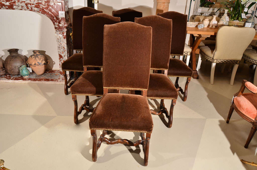 Set of six 19th Century French Mutton Bone Side Chairs