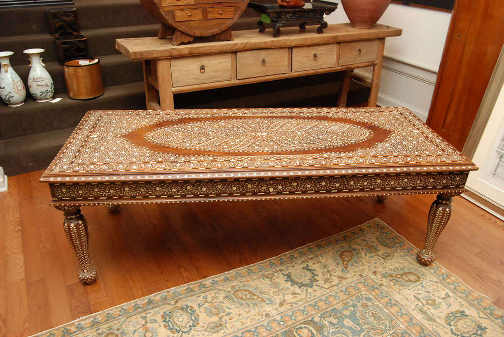 Indian Table with Inlaid Design For Sale at 1stdibs