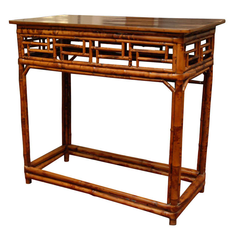 Chinese bamboo console table For Sale at 1stDibs