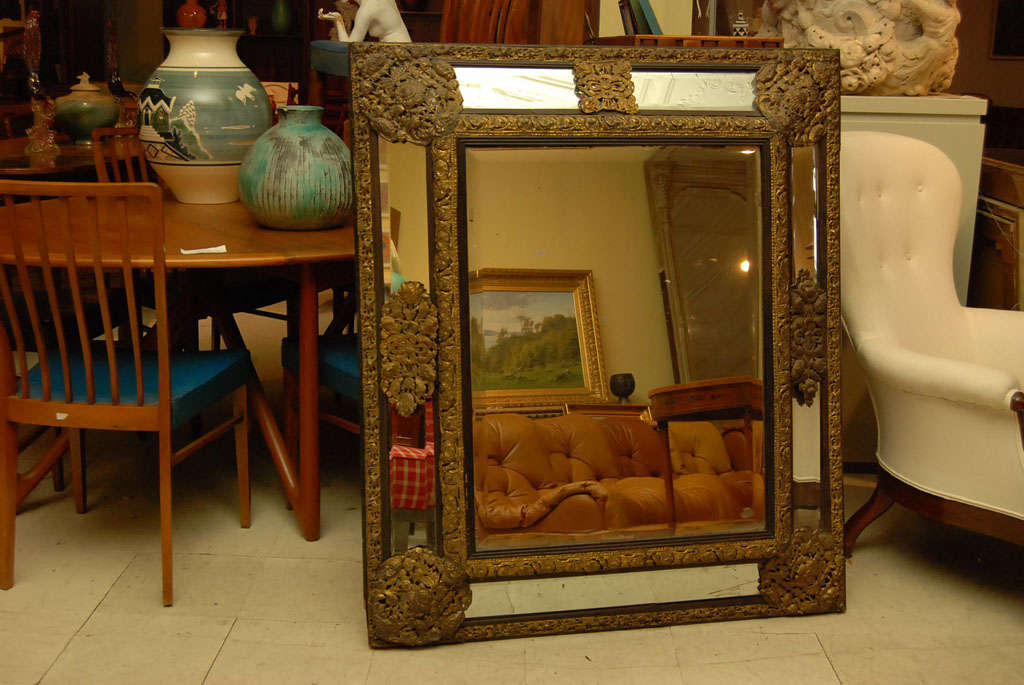 Large Flemish Baroque-style Mirror