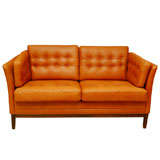Light Brown Leather Sofa