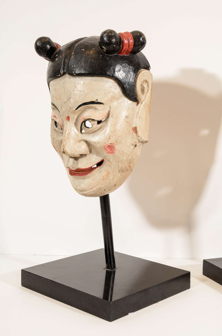 19th Century, Chinese Opera Masks In Excellent Condition For Sale In New York, NY