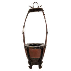 19th Century Lacquer Flower Basket 3
