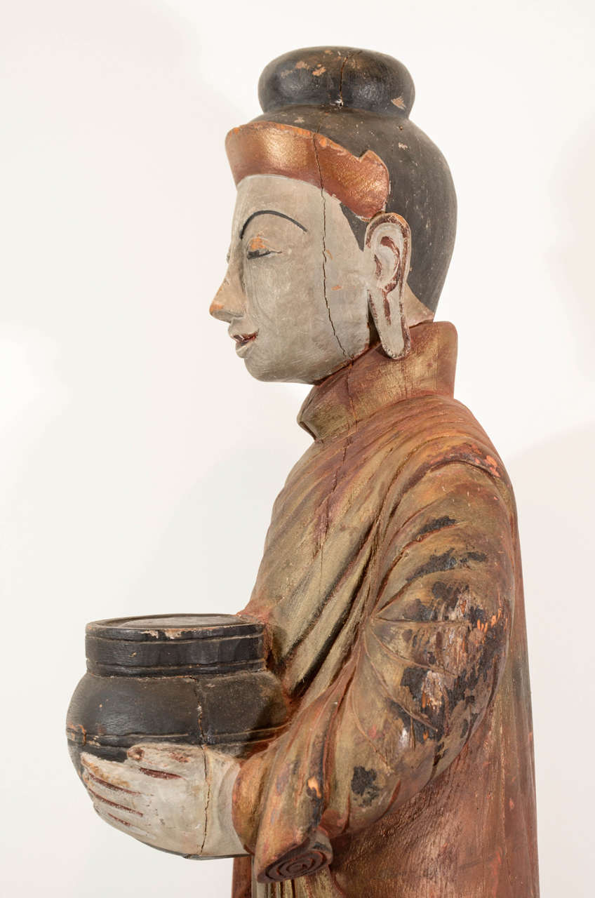 Burmese Standing Buddha, circa 1920 For Sale 1