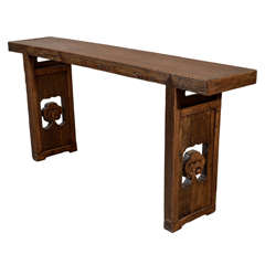 19th Century Chinese Carved Elm Console 8