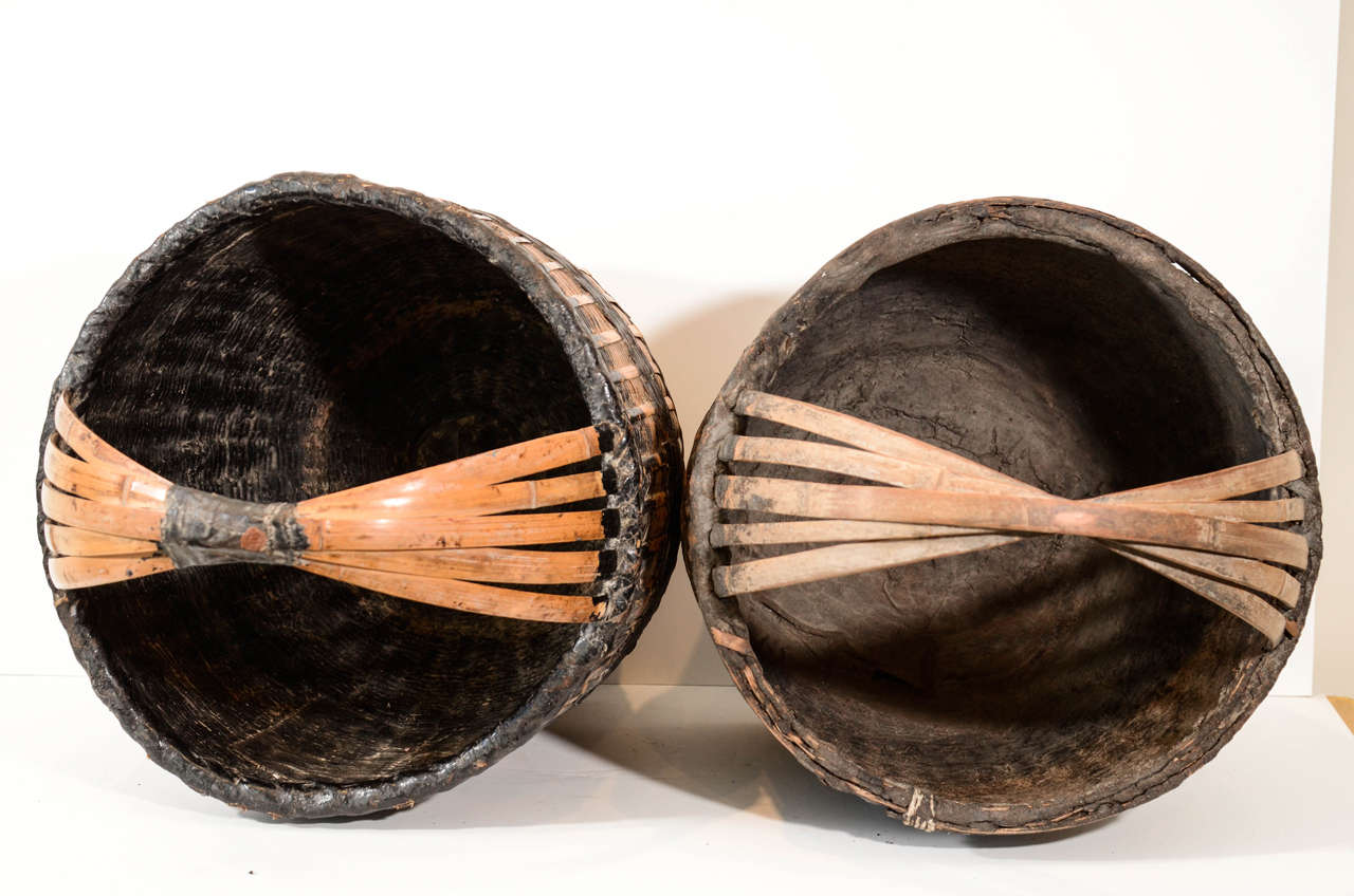 Antique Chinese Woven Food Baskets For Sale at 1stdibs