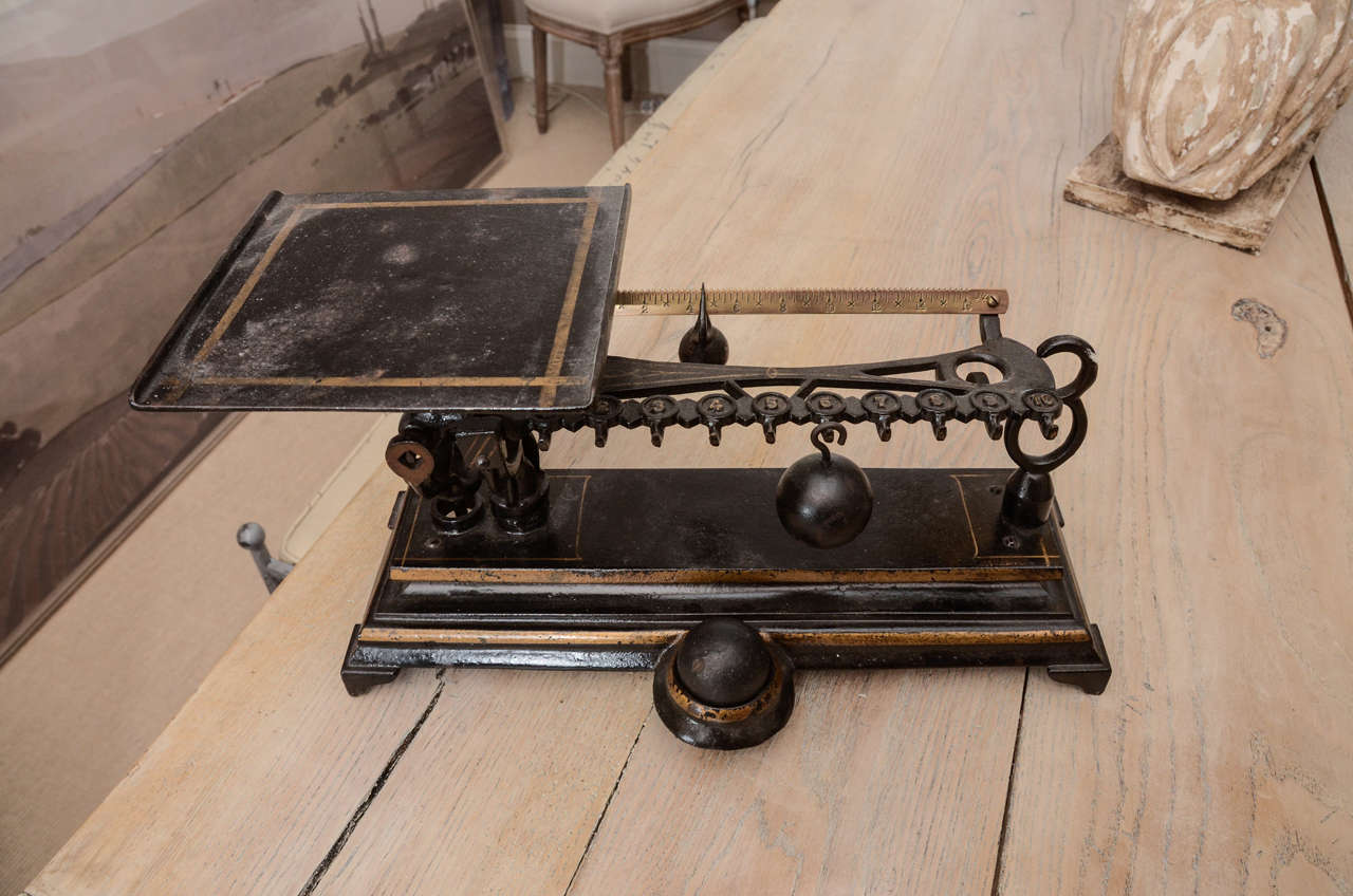 19th Century Unusual Black Iron Scale