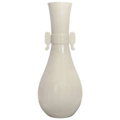 Contemporary Chinese Blanc de Chine Palace Vase