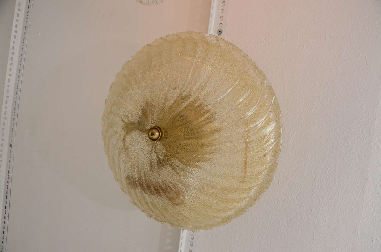 Mid-Century Modern Champagne Ceiling Mount Fixture