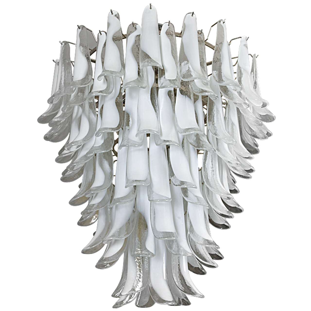 1970s Murano Glass "Lotus" Chandelier