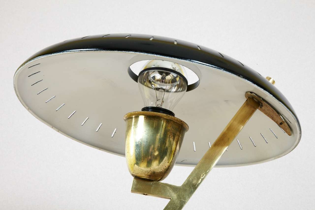 Gilt 1950s Lamp By Louis Kalff For Philips