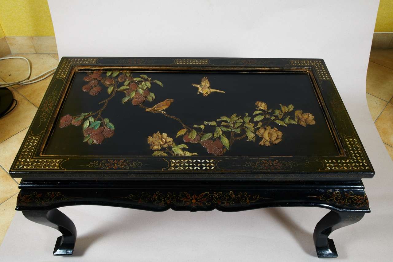 1900s Chinese Lacquer Coffee Table In Good Condition In Saint-Ouen, FR
