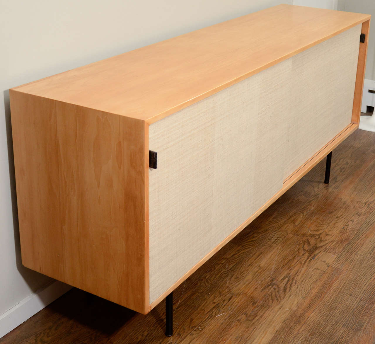 grasscloth credenza