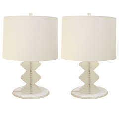 Pair of Lucite Lamps