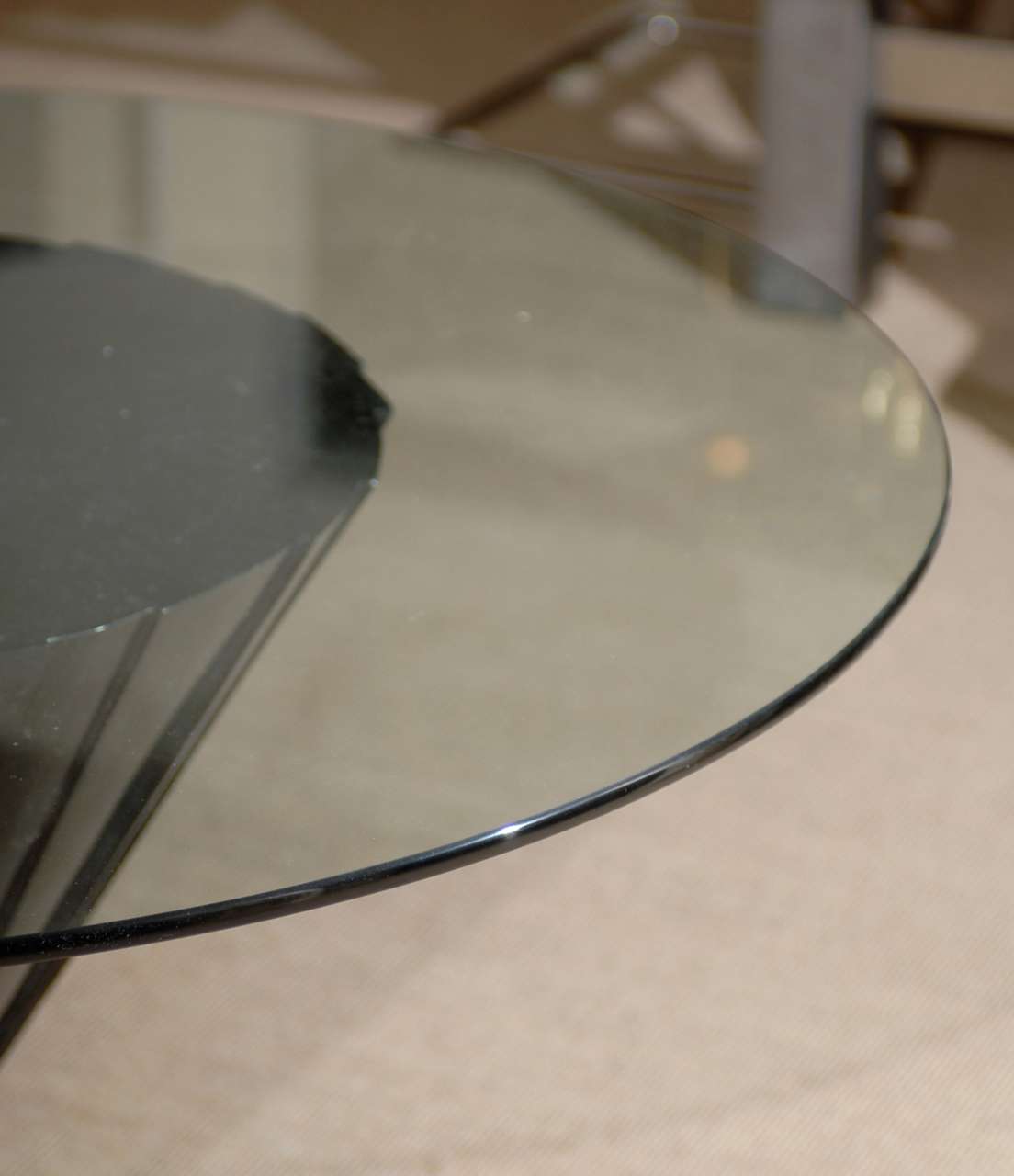 Mid Century Modern Table Base with Glass Top