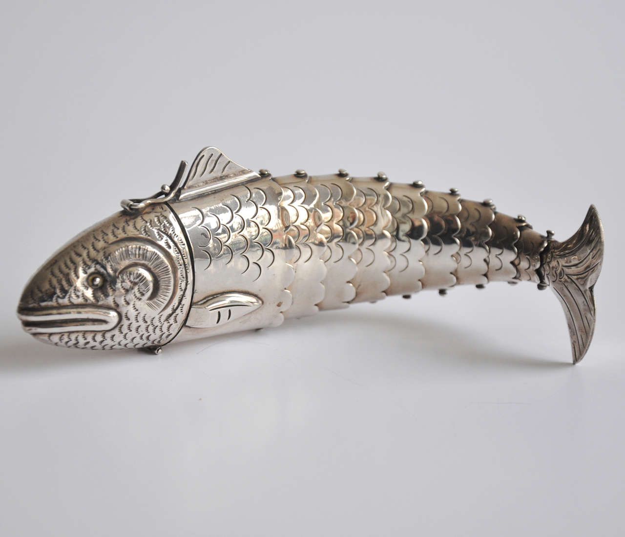 Stylized Fish Sterling Pillbox by William Spratling 1