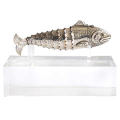 Stylized Fish Sterling Pillbox by William Spratling