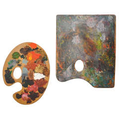 Pair of Vintage Artist's Palettes
