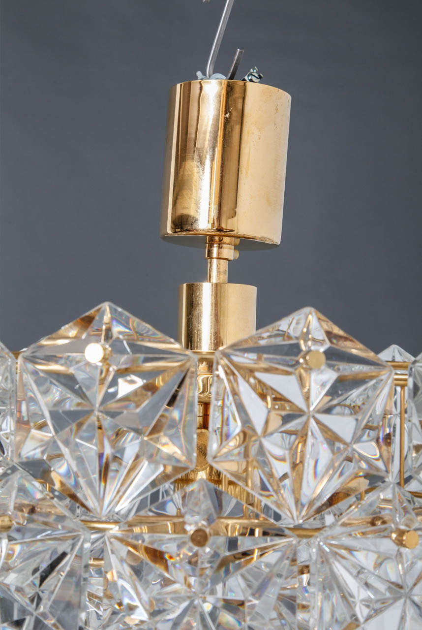 Kinkeldey Hexagonal Crystal Chandelier In Excellent Condition In Antwerp, BE