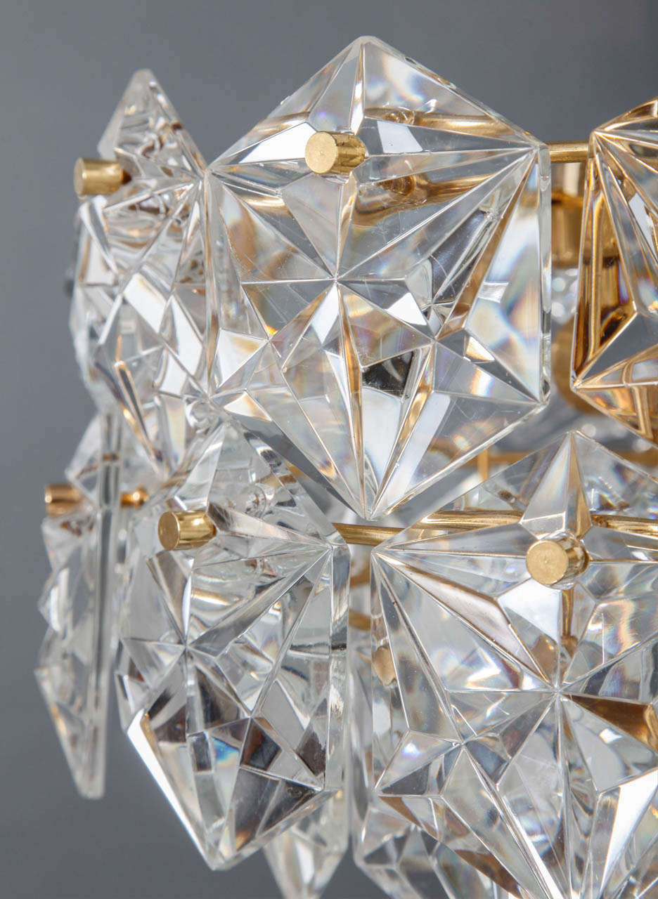 Late 20th Century Kinkeldey Hexagonal Crystal Chandelier