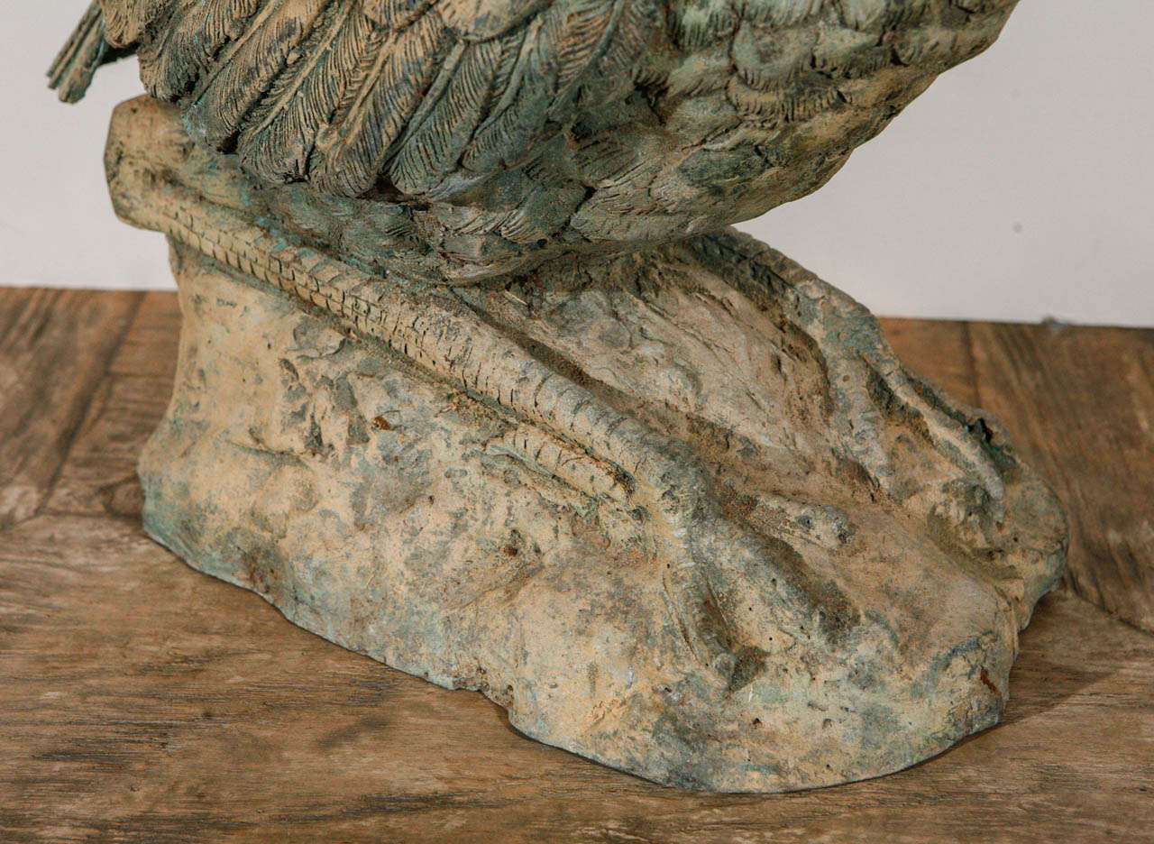 Vintage Metal Pelican Sculpture at 1stDibs