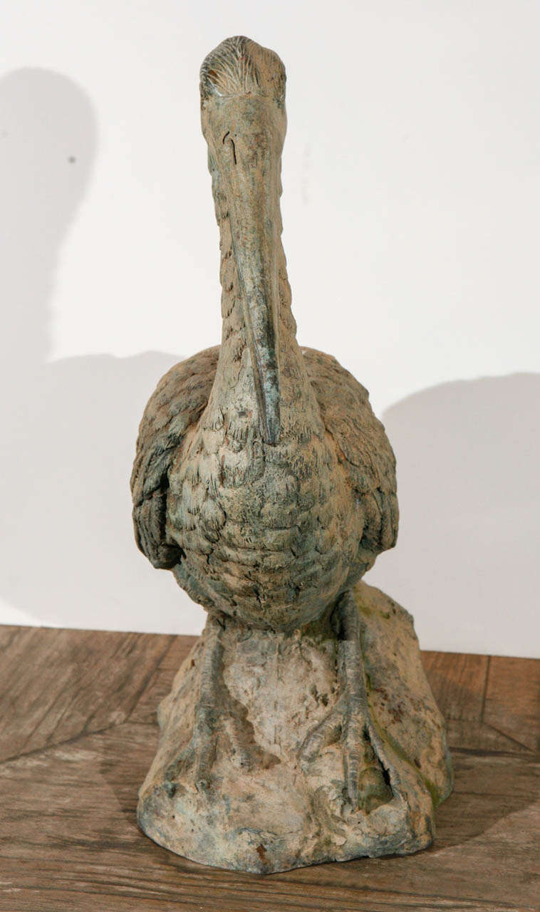 Vintage Metal Pelican Sculpture at 1stDibs