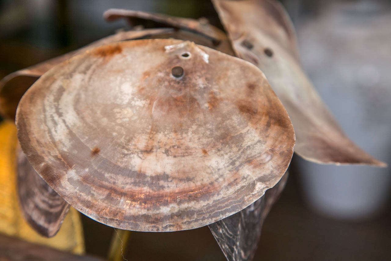 Unique Bronze Shell Lamp For Sale 5