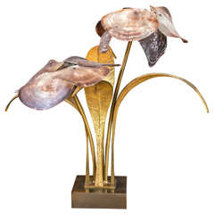 Unique Bronze Shell Lamp
