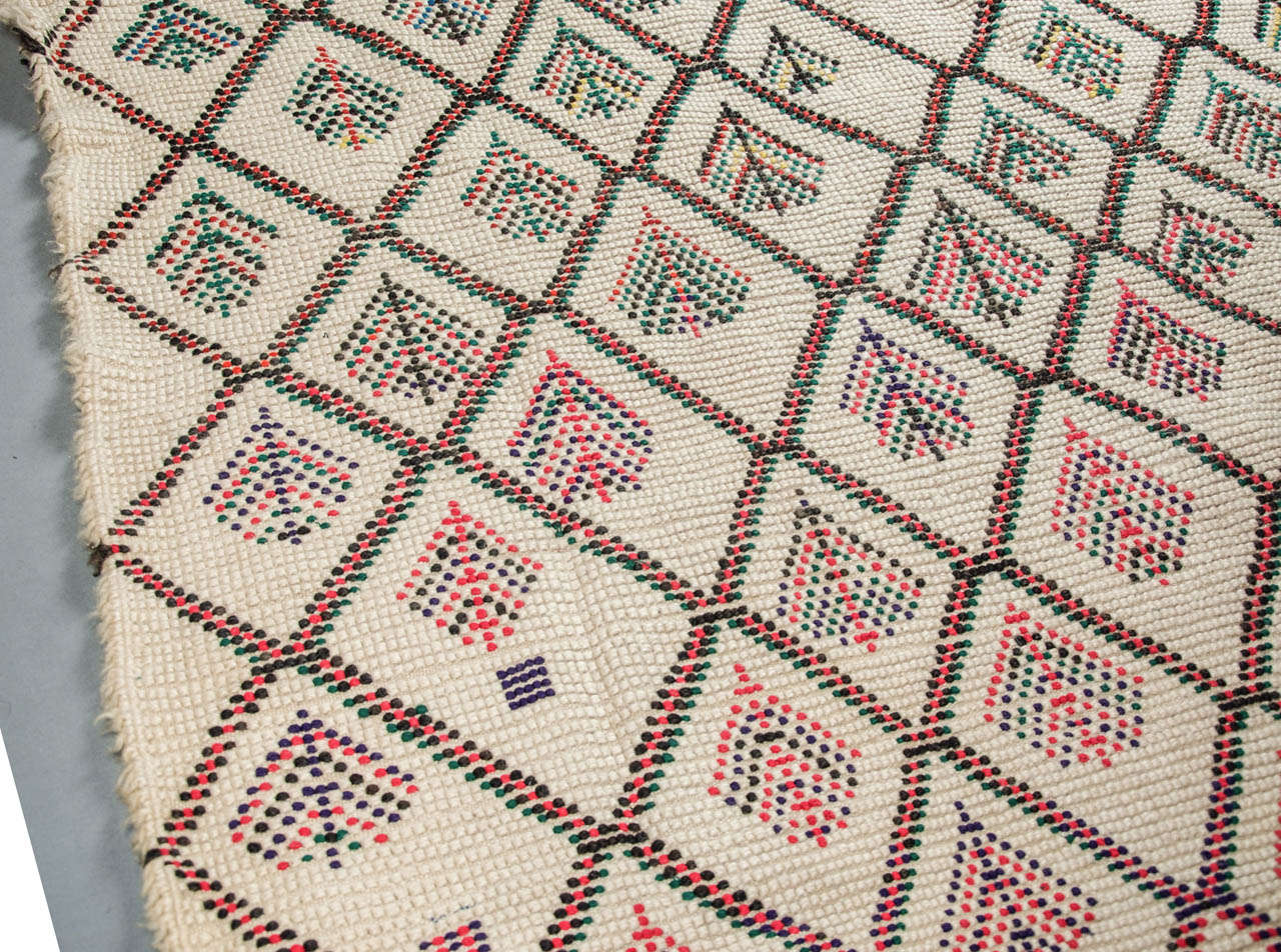 Vintage Moroccan Beni Ouarain pile rug For Sale 3