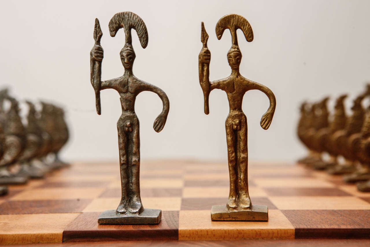 Mid-20th Century Vintage Greek Chess Pieces