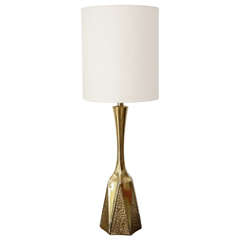 Mid-Century Brass Laurel Lamp