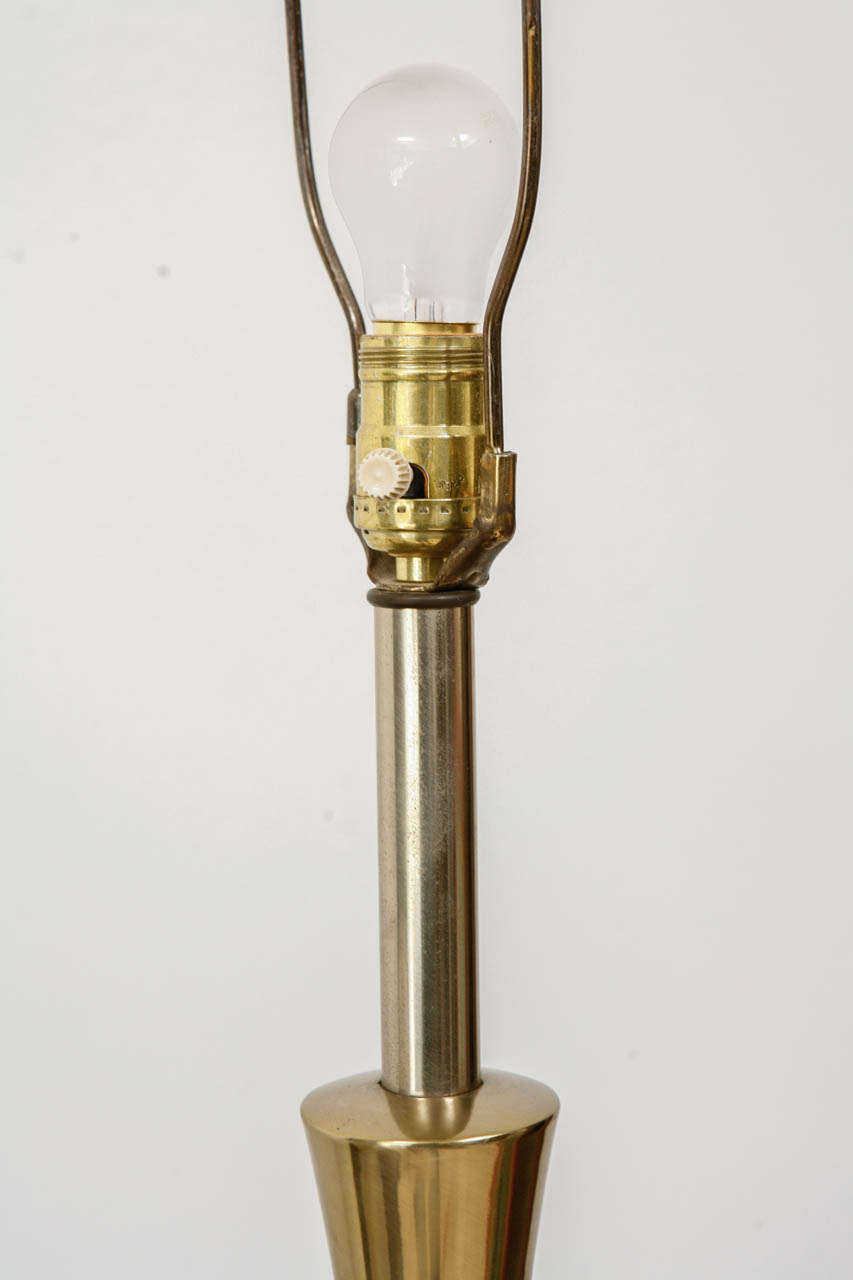 American Mid-Century Brass Laurel Lamp